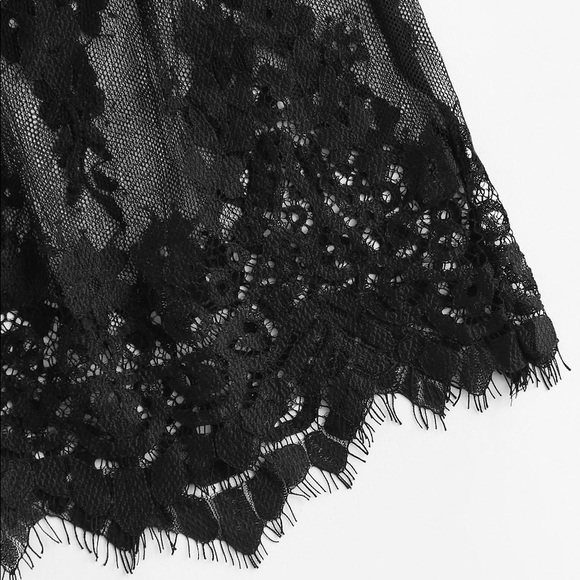 🆕Black lace halter and shorts pj mighty set - Picture 5 of 6